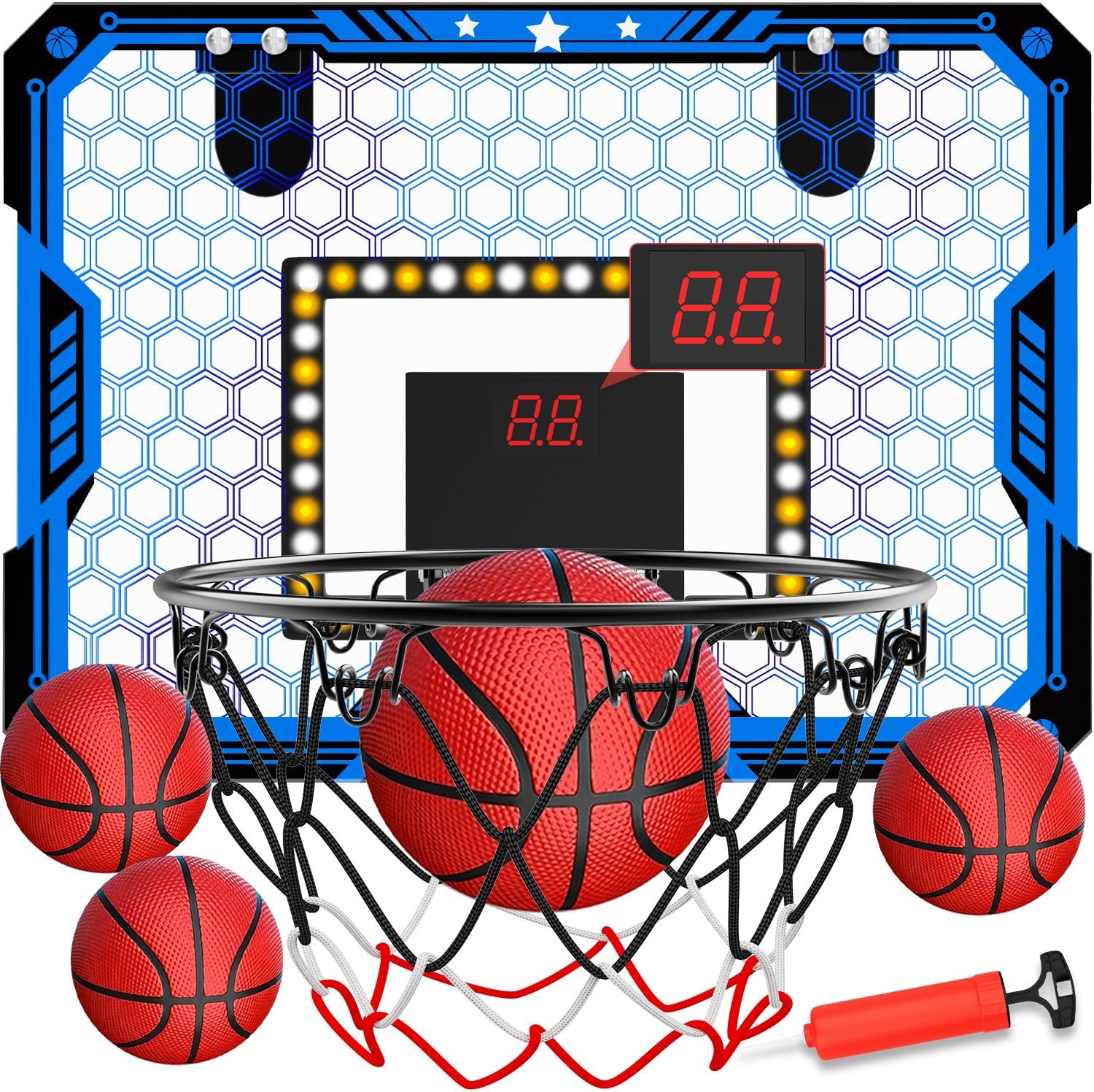 Maysida indoor basketball hoop for kids front view with scoreboard