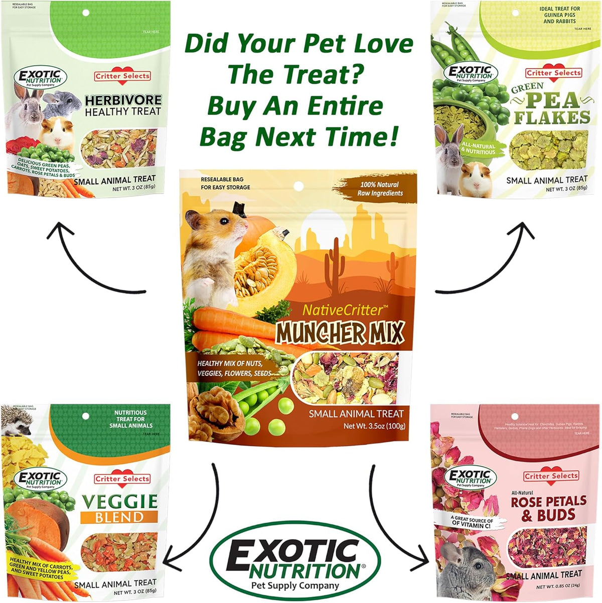 Premium pumpkin seeds and green pea flakes blend for small pet foraging