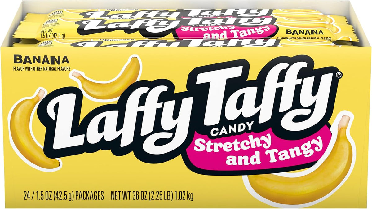 Laffy Taffy Stretchy & Tangy Variety Candy Box, Grape, Watermelon, and Cherry Flavors, 1.5 Ounce Bars (Pack of 24) | Variety Box, Pack of 24 - Image 14