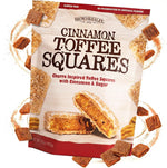 Brown & Haley Cinnamon Toffee Squares seventeen ounce bag front view displaying churro inspired packaging.