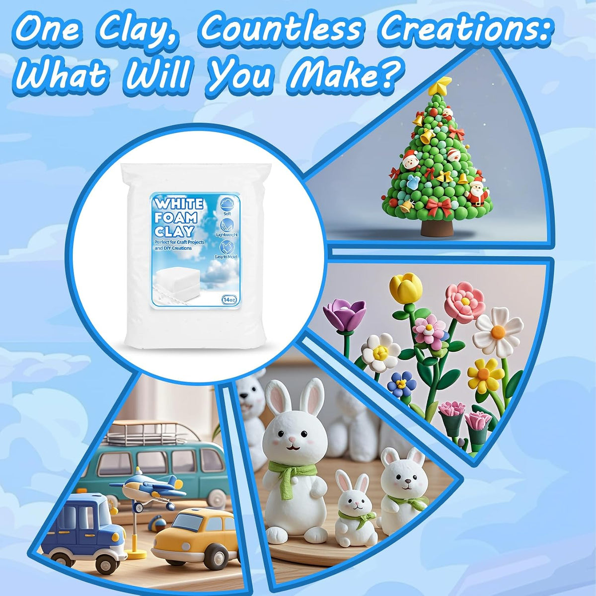 Miniature art sculpture creation using modeling foam clay