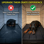 Waterproof surface detail of Drounphi black dog kennel mat