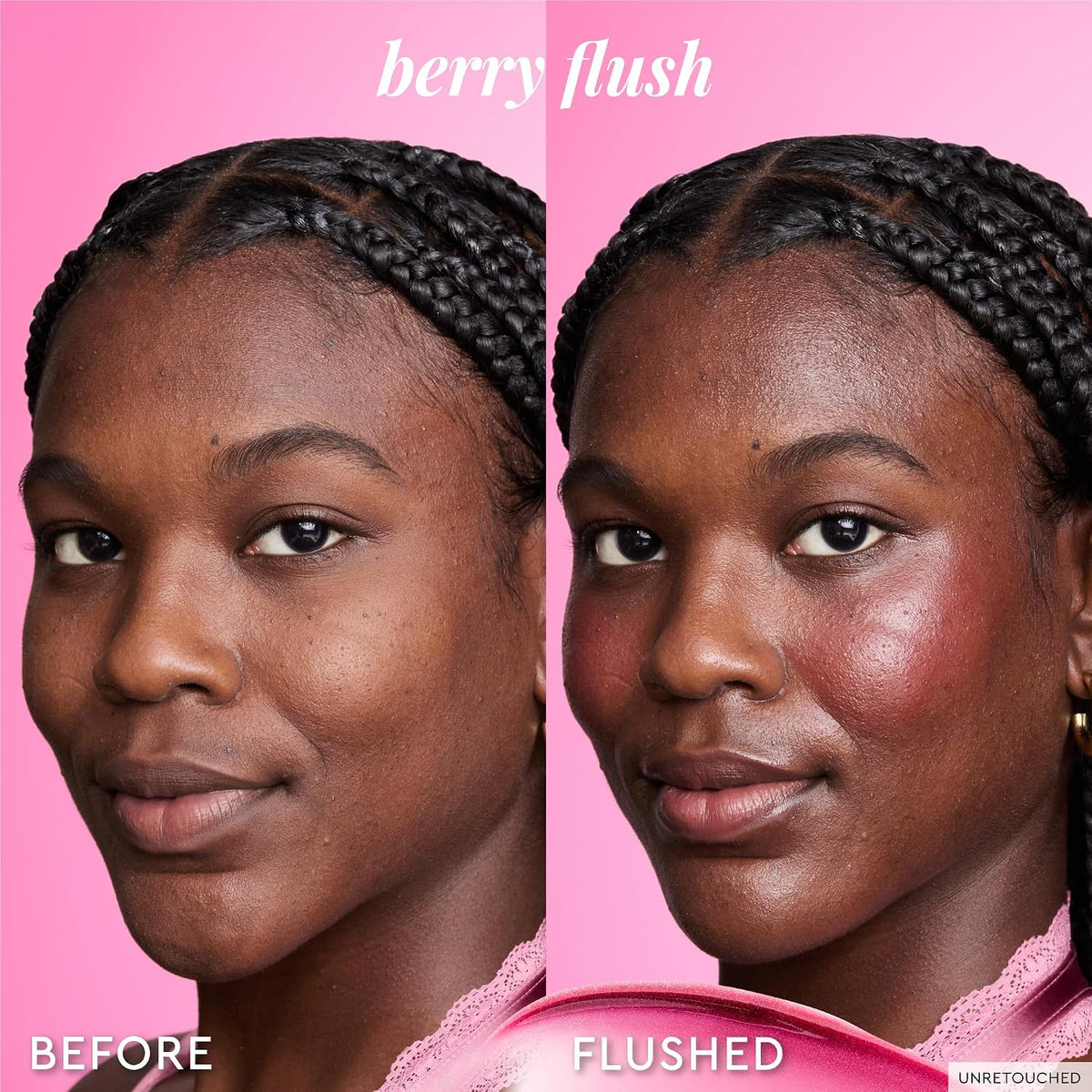 Glow Recipe Dewy Flush cheek serum bottle placed alongside fresh watermelon slices to highlight key ingredients.