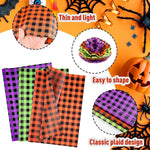 Orange buffalo plaid tissue paper sheets