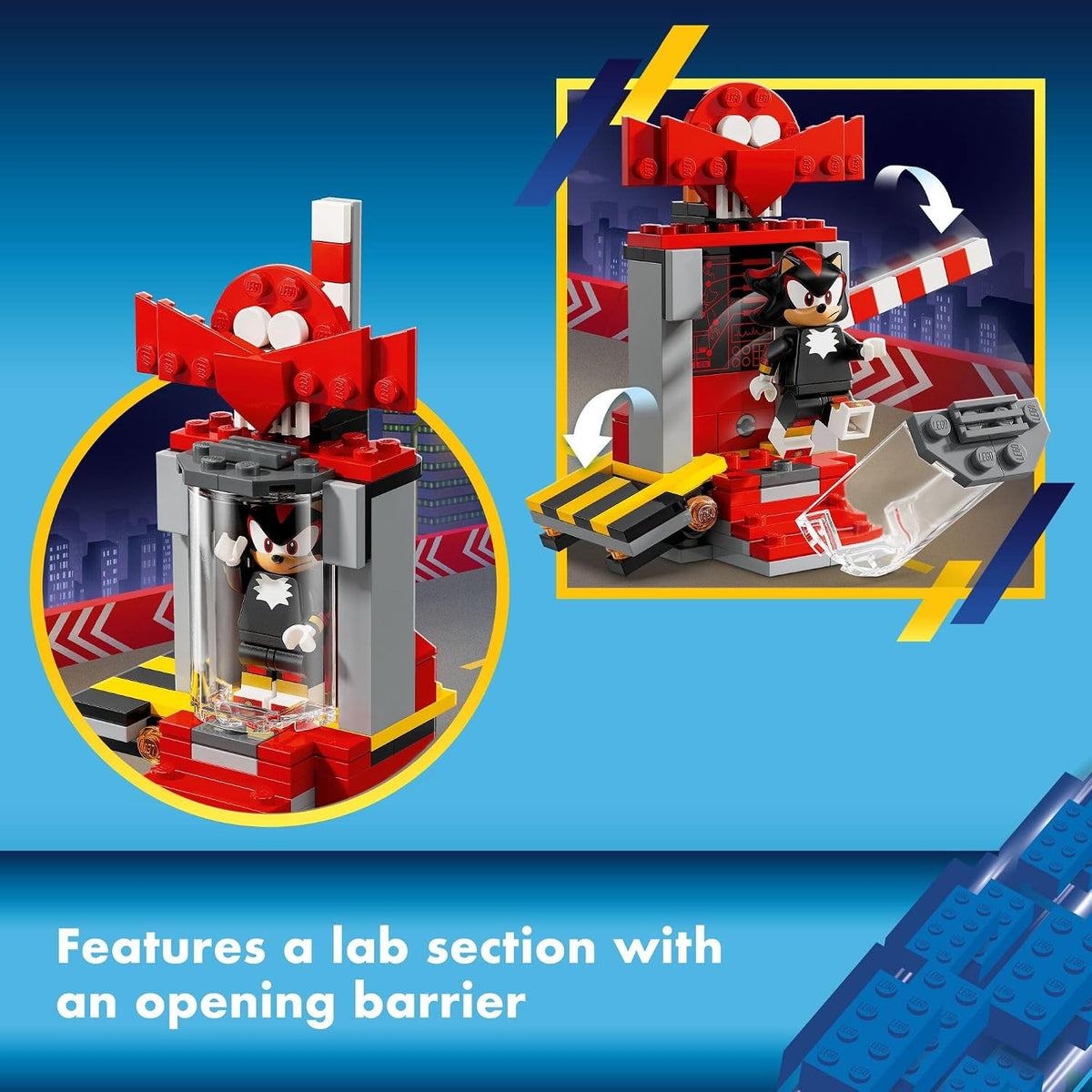LEGO video game character figures including Shadow and RhinoBot