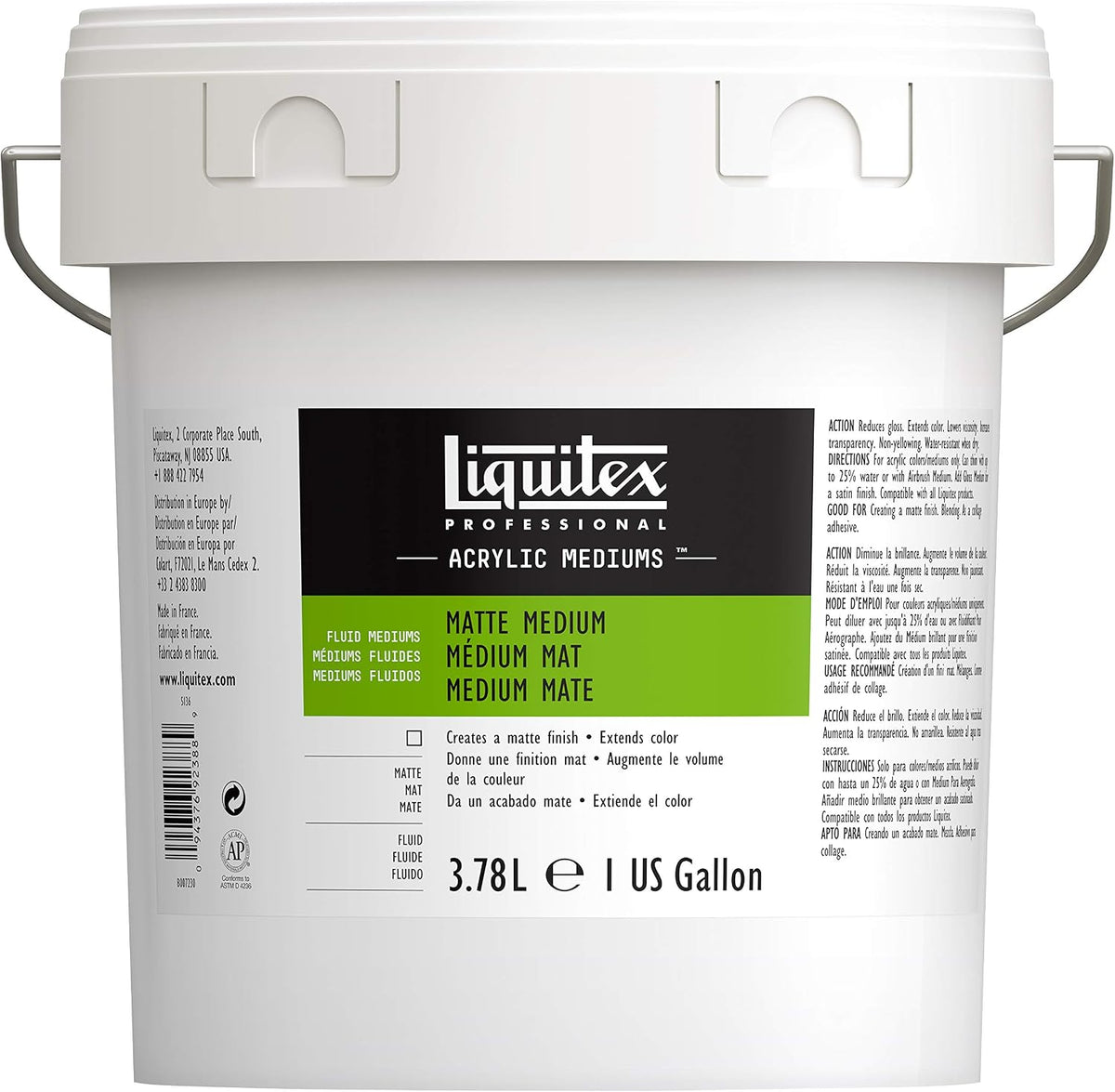 Liquitex polymer emulsion paste jar top view