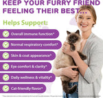Santkol cat immune support dropper bottle label details