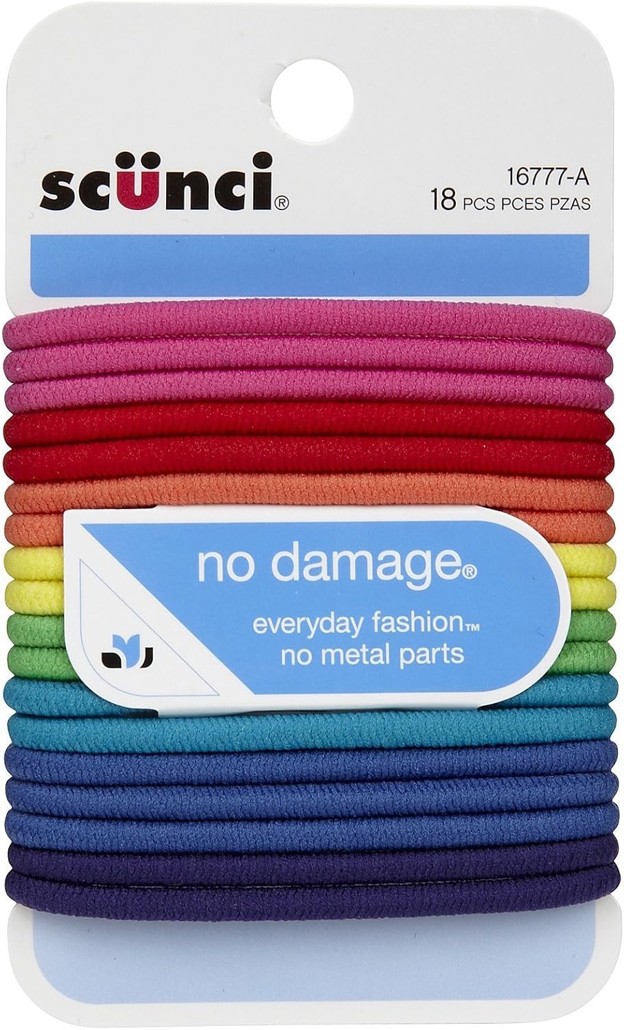 Scunci No Damage Elastic Hair Bands front view hair ties