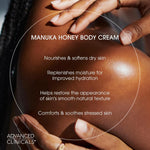 Advanced Clinicals Manuka Honey body cream spa size jar comparison