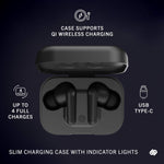 Urbanista London midnight black earbuds lifestyle view