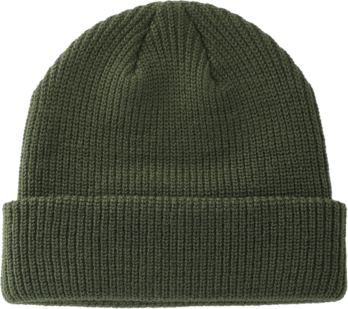 Classic Double Layer Knit Beanie Hat Warm Thick Acrylic Winter Hats Daily Cuffed Beanies Watch Hat for Men Women - Image 10