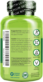 Naturelo urinary support supplement bottle back label