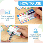 Joyberg student reward punch cards stacked in bulk pack of 240
