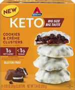 Atkins low sugar caramel almond clusters nutrition facts and premium keto dessert