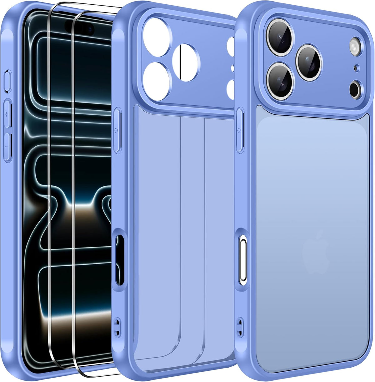 ivoler 3-in-1 Clear Case for iPhone Air 6.5 inch/iPhone 17 Air Phone Case | with 2 Pack Screen Protector Tempered Glass, Military Shockproof Protective Hard Back Slim Bumper Phone Cover - Image 10