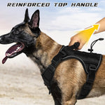 WINGOIN Black Tactical Dog Harness close up of quick release buckles