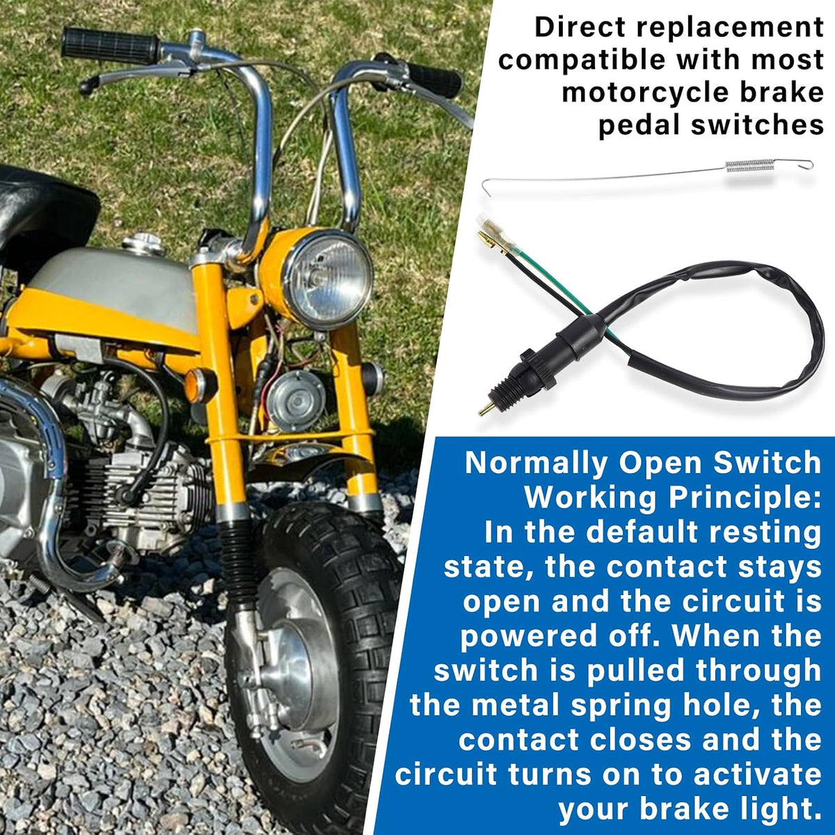 FLYPIG brake switch copper alloy contacts and wire leads