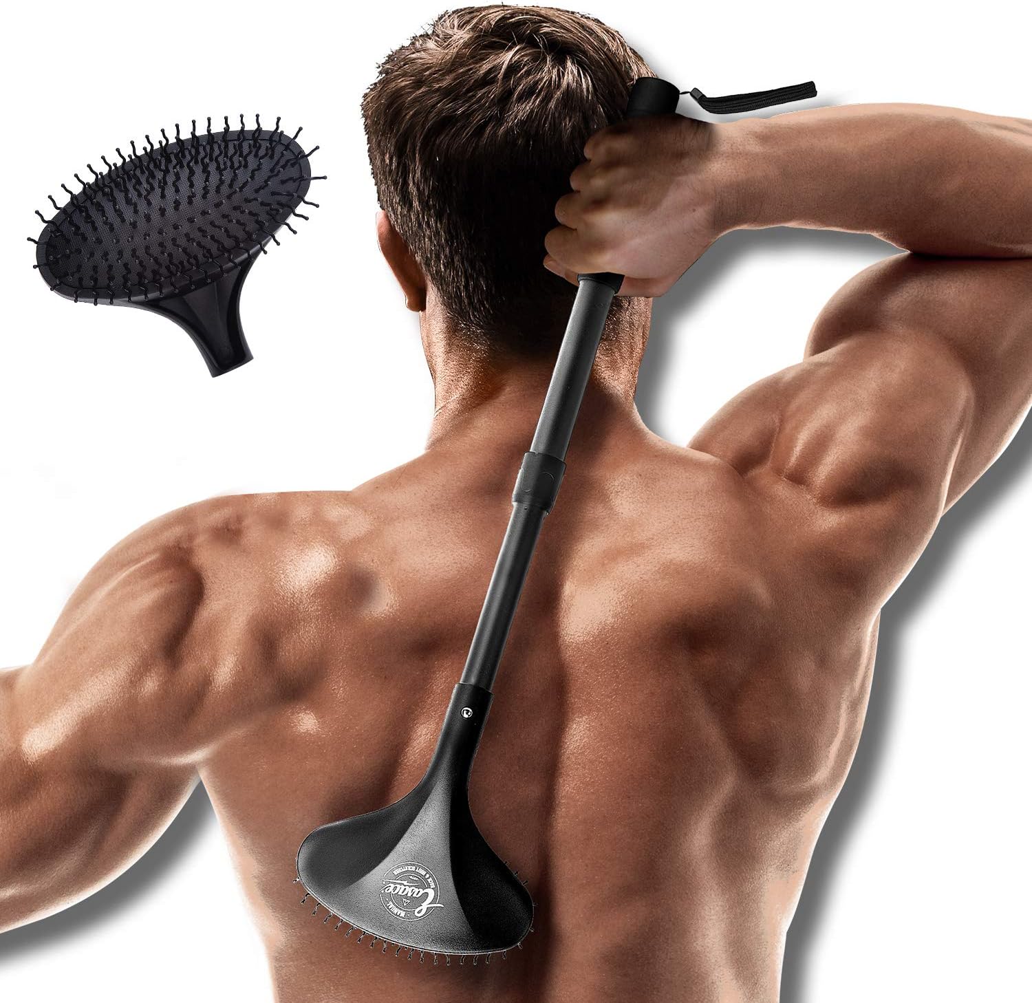 EASACE Telescopic Back Scratcher front view showing the extended long handle for personal body care