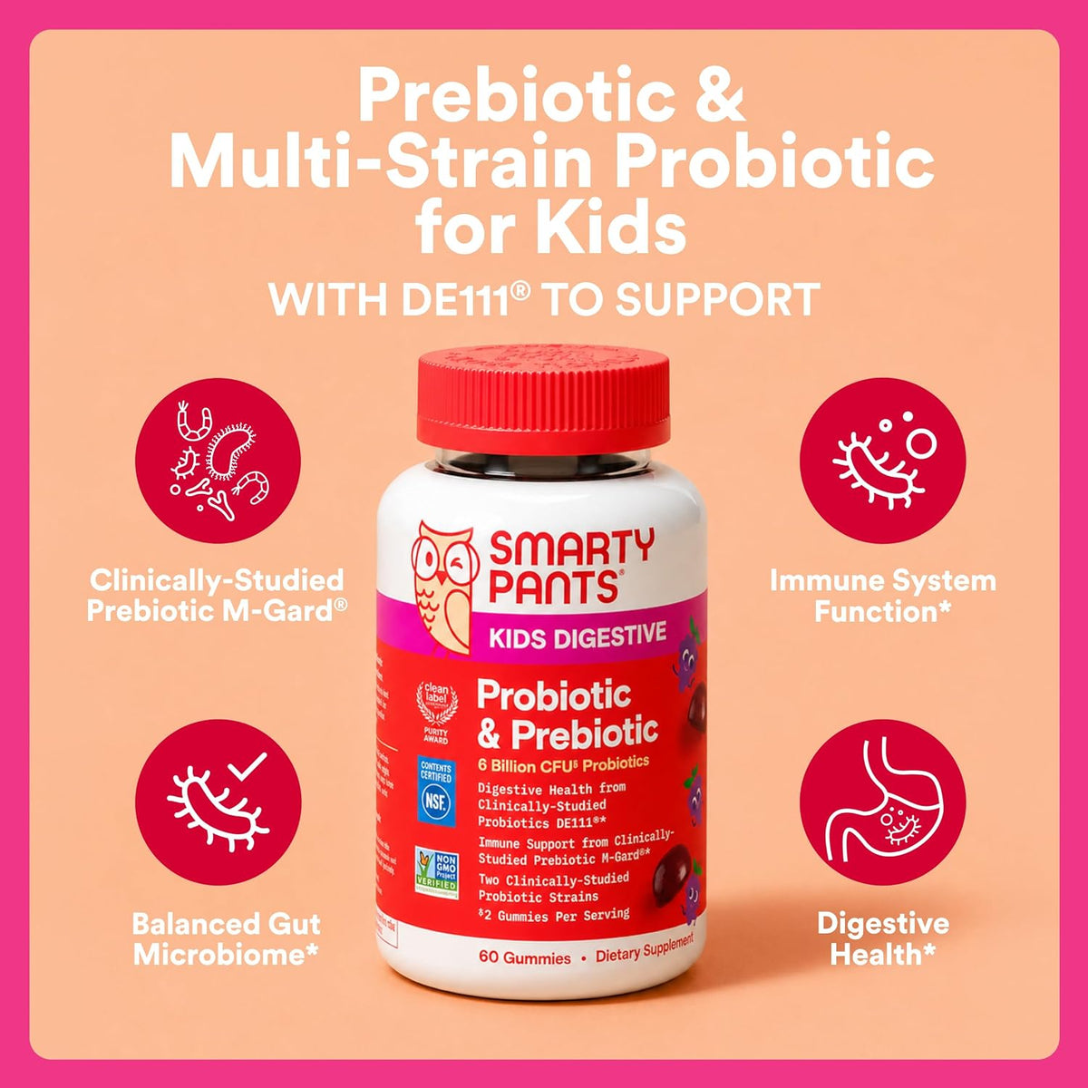 SmartyPants children supplement bottle nutritional facts label