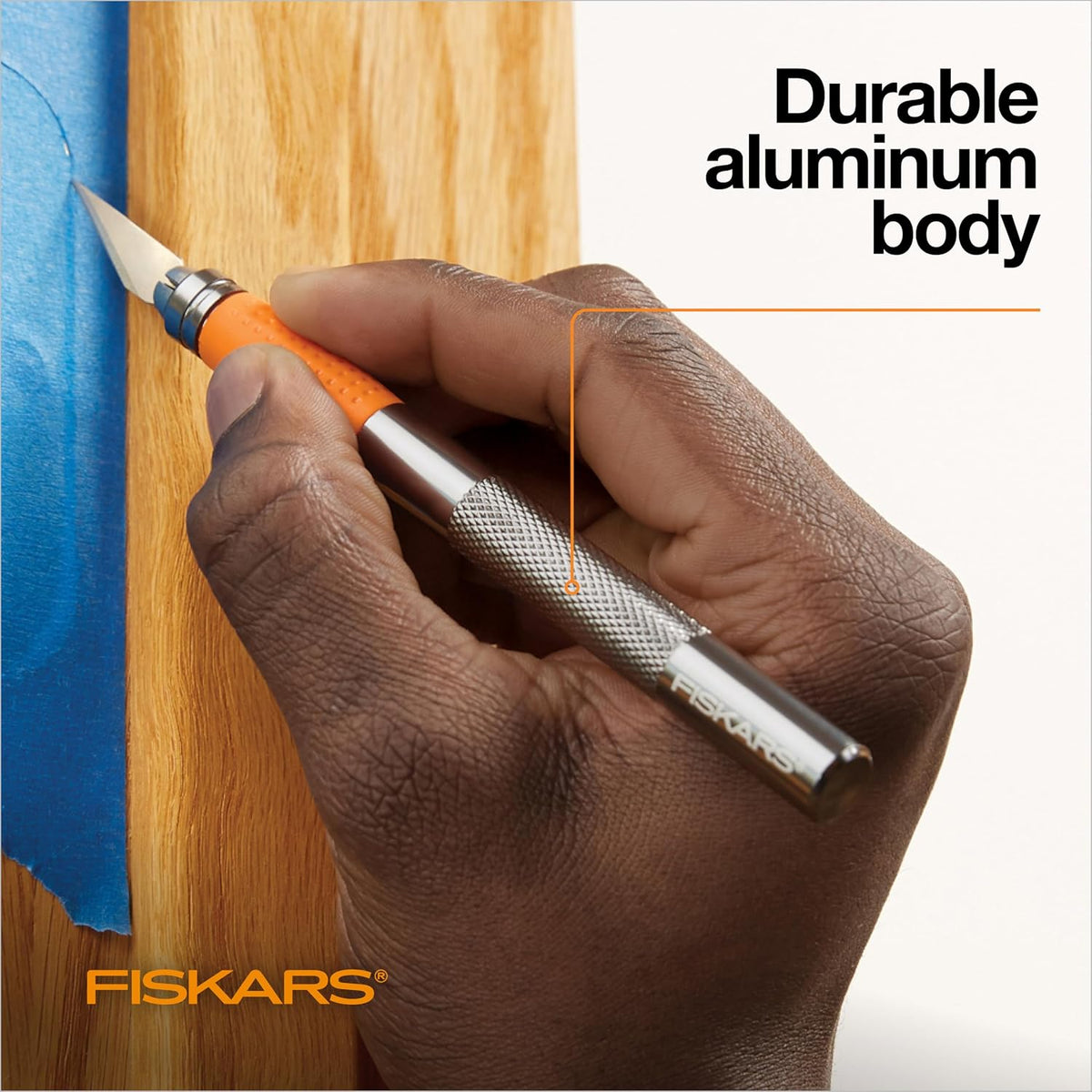 Fiskars 6" Detail Craft Knife, Exacto Hobby Utility Knife, Durable Aluminum - Image 3
