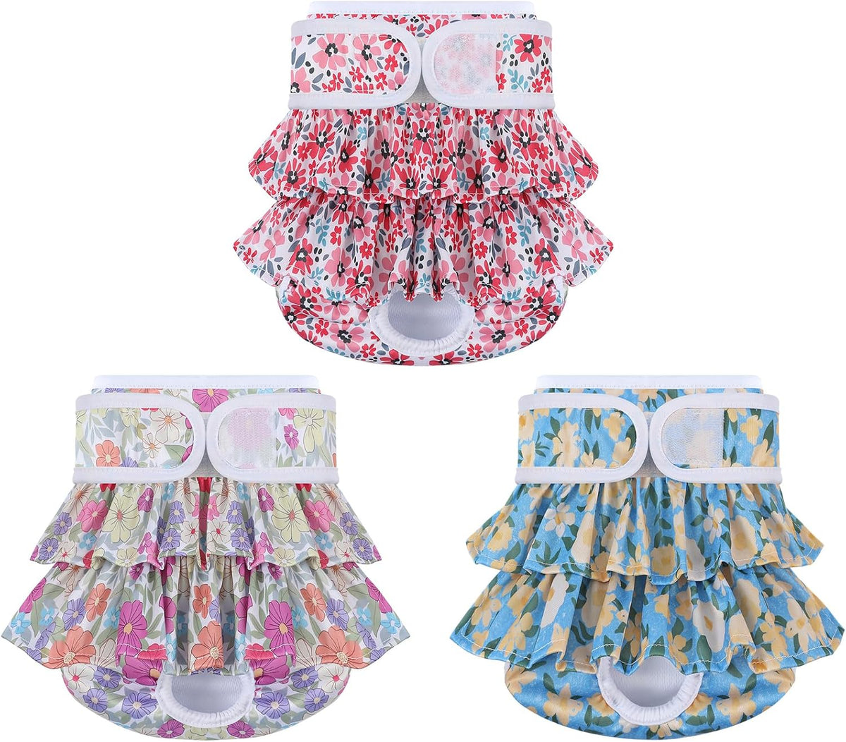 Washable Dog Diapers Female 3 Pack Reusable Highly Absorbent Doggie Diaper, Flexible Doggy Diaper Female Durable Leak-Proof Diapers for Dog Period Heat Incontinence Potty Training, XS - Image 12