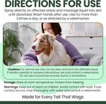 Authentic dog first aid spray for soothing flea bites and moist eczema