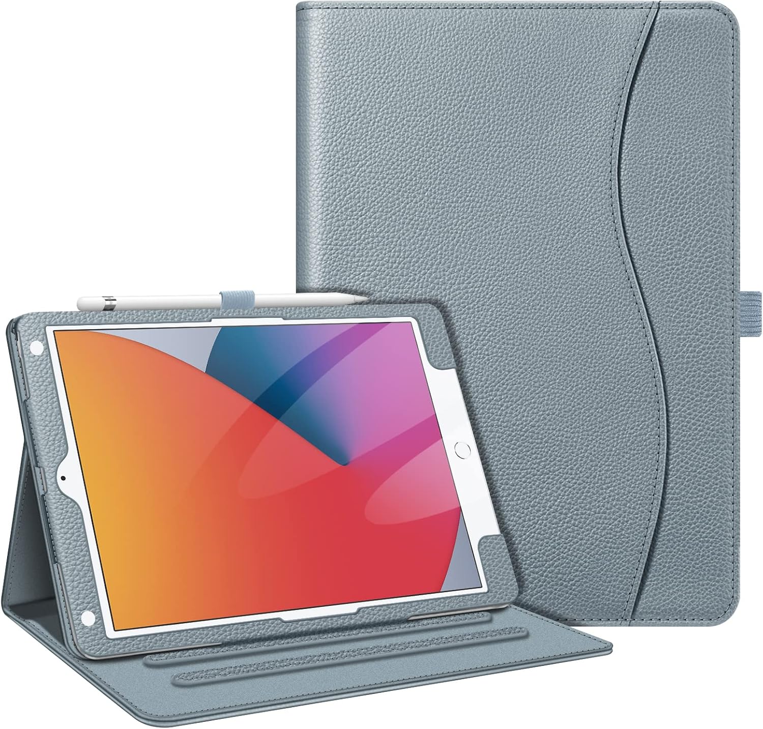 Fintie premium leather multi angle viewing case for iPad front view