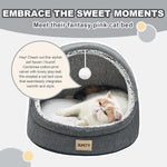 Jiupety cat cave bed showing anti-slip bottom detail
