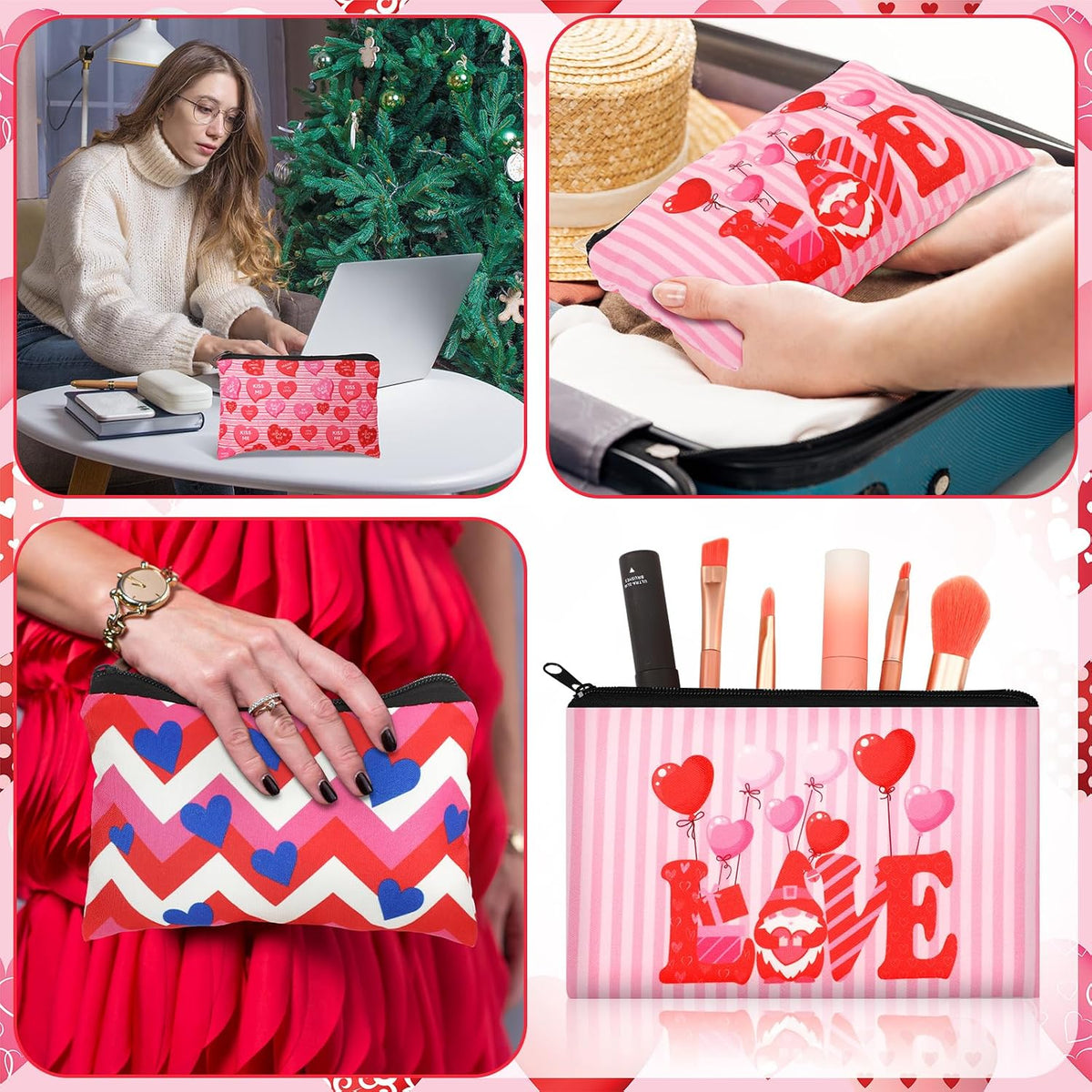 Abbylike 24 pieces makeup bag set package view