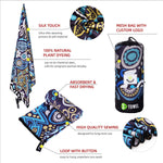 Close up view of 4Monster compact camping towel fabric texture and stitching