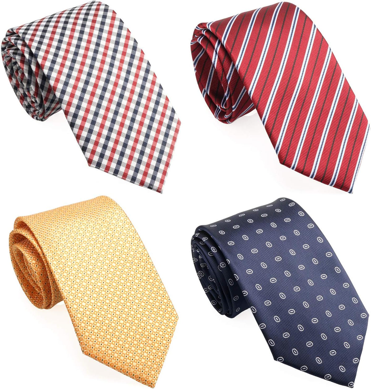 Extra-Long Neckties for Big and Tall Men, 63- or 70-Inch, 4-Pack - Image 12