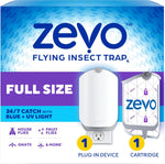 Zevo Flying Insect Trap for Fruit Flies & Gnats, 1 Base & 3 Refills | Fly Trap Catches House Flies, Gnats & Fruit Flies 24/7, Spray-Free, Odor-Free, Blue & UV Light, Safe for Kids & Pets* - Image 10