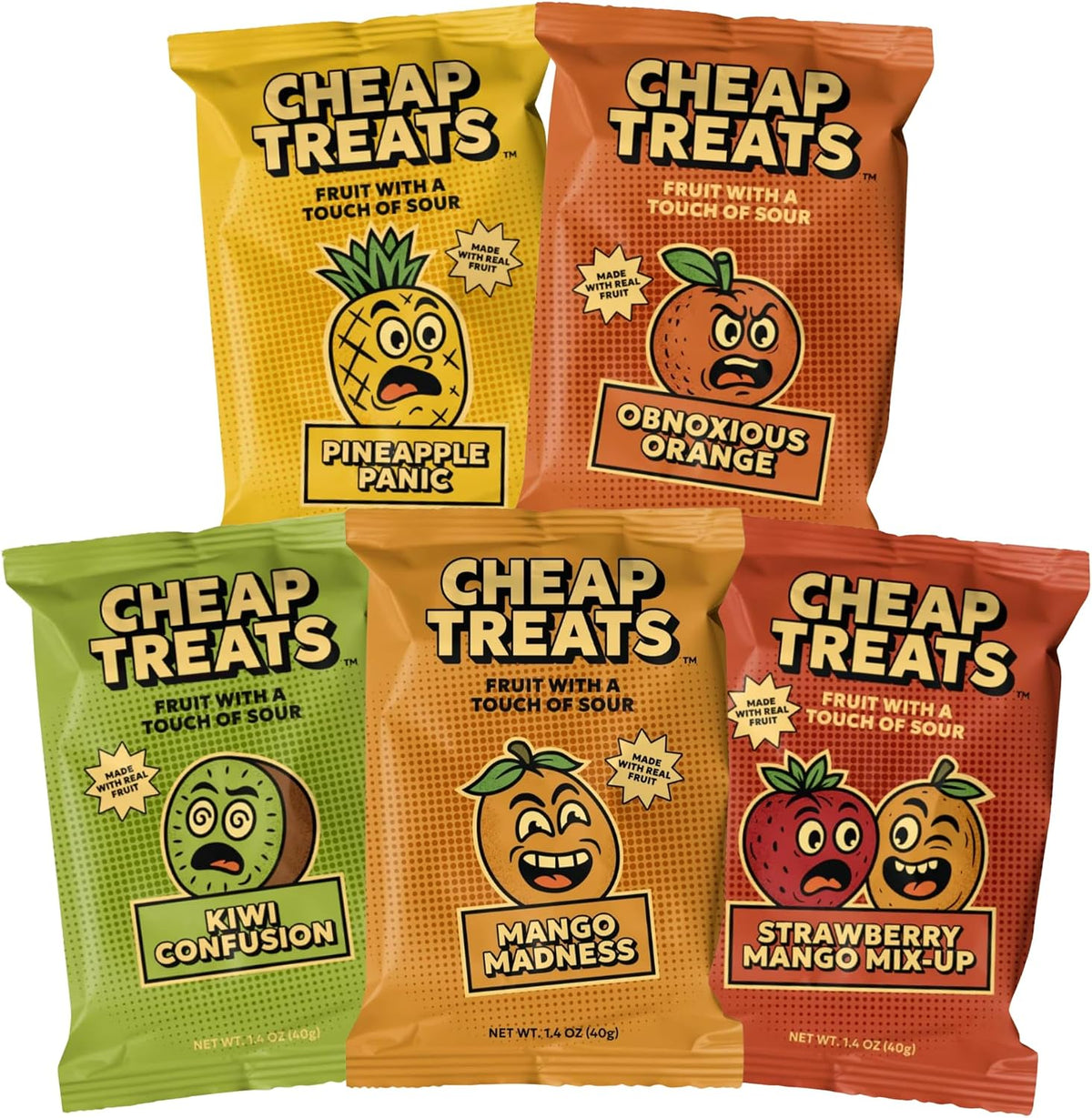 Cheap Treats Sour Bites Mixed Variety Pack, Real Fruit Snacks with a Touch of Sour, Vegan & Gluten Free, 10 Flavor Assortment, 20 Packs - Image 13
