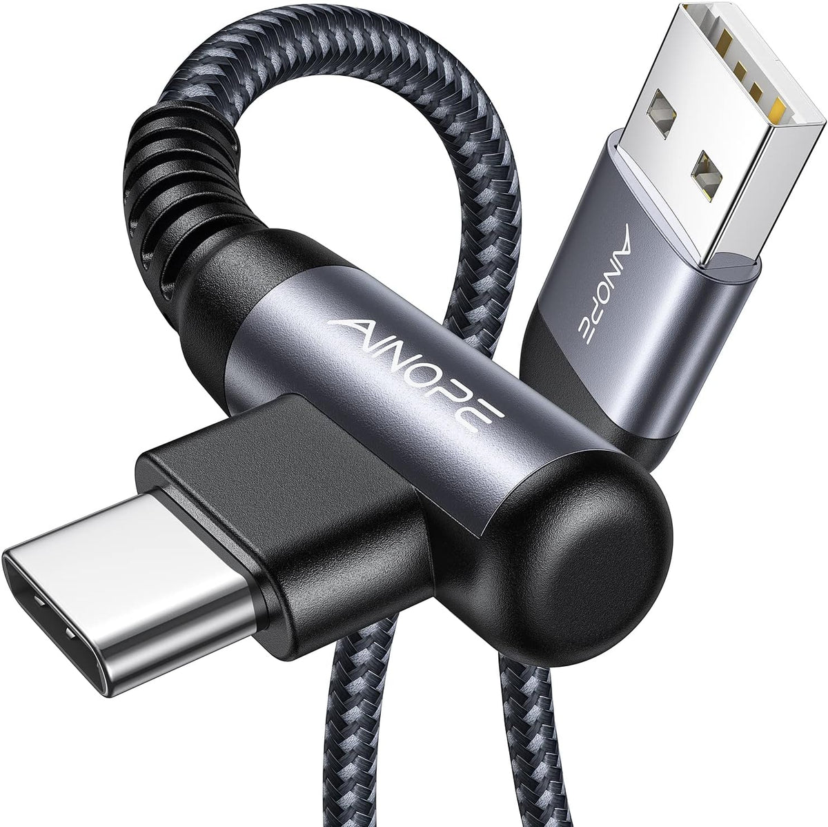 Ainope USB to USB C cable front view