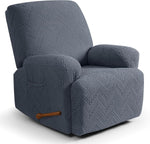 Recliner Sofa Covers Recliner Chair Covers Couch Covers for Reclining Couches with Pockets Washable Furniture Protector with Elastic Bottom (3 Seater, Black) - Image 9