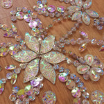 Succi Shan bridal dress trim sequin pattern view