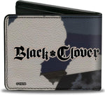 Buckle-Down Black Clover vegan leather wallet back profile