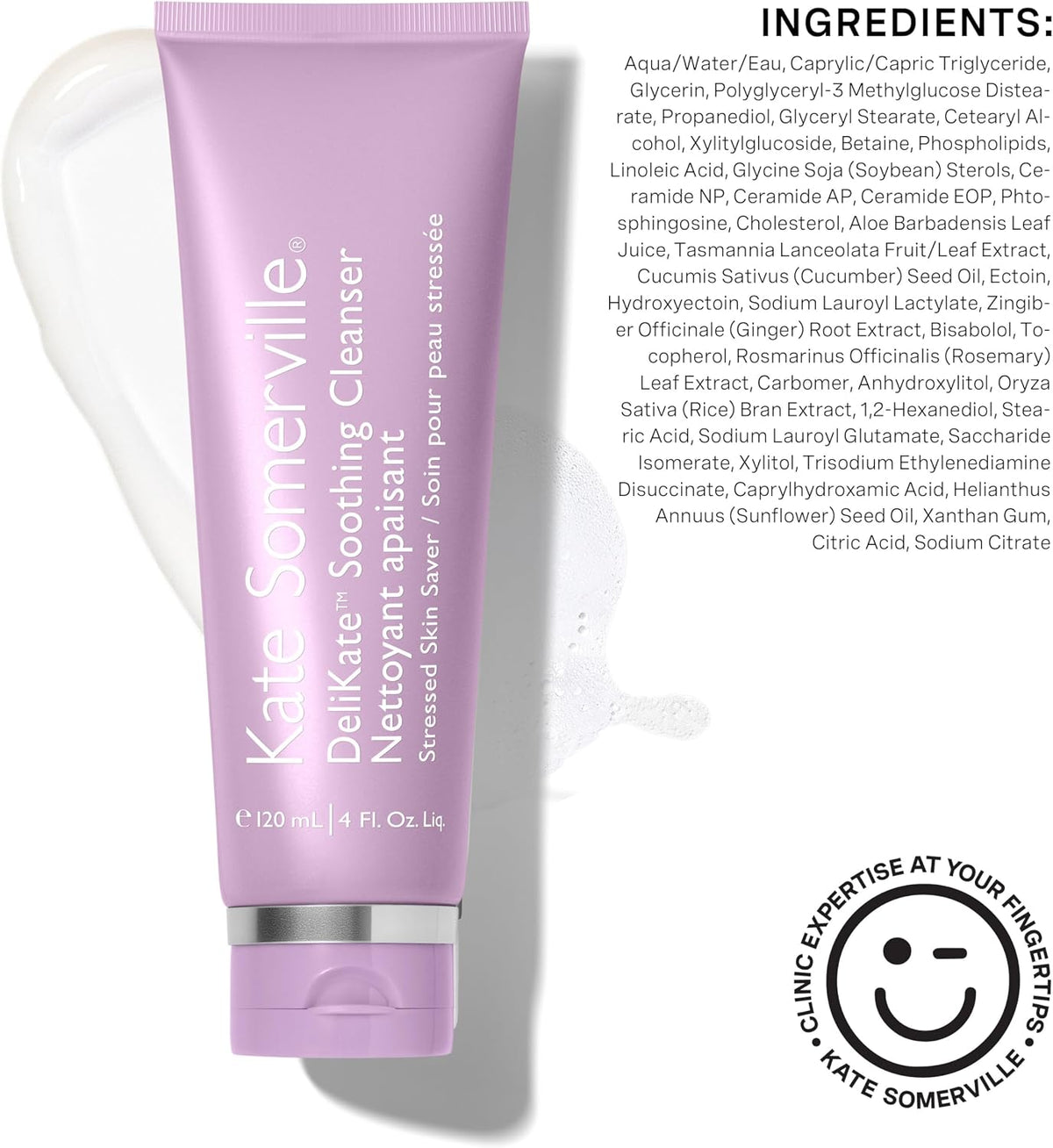 Kate Somerville DeliKate Soothing Cleanser - Hydrating Face Wash for Sensitive Skin, Clinically Proven to Relieve Redness, Irritation & Tightness, 4 Fl Oz - Image 9