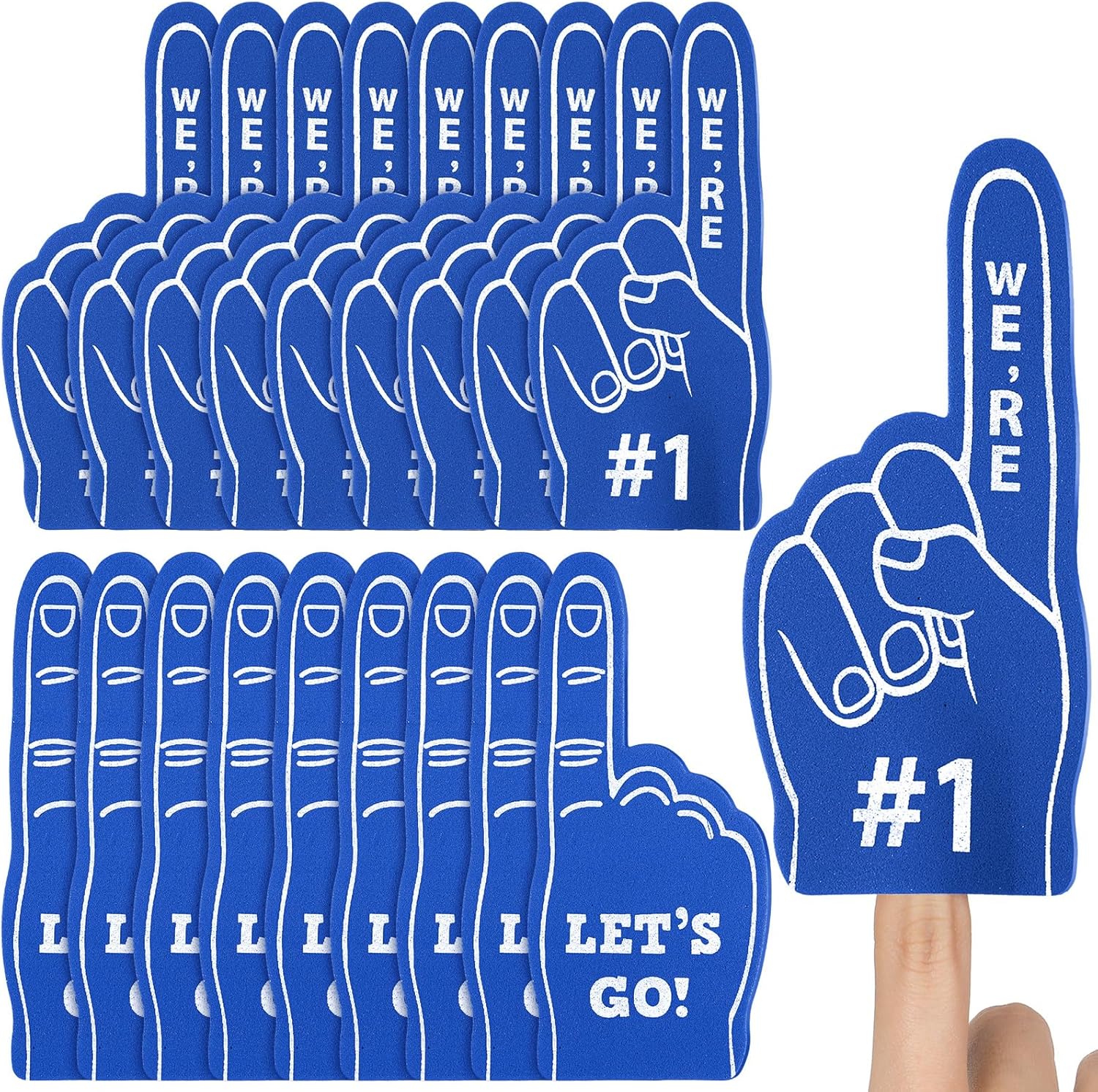 Sinmoe mini foam finger dark blue front view