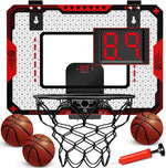 Gmaophy electronic indoor basketball hoop with digital scoreboard front view