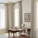 Extra Wide Pinch Pleated 96 Inch Long Linen Curtains 100 Inches Wide | Light Filtering Semi Sheer, Greyish Beige, Ceiling Curtain, for Living Room Patio Glass Sliding Door, Pleat, 96 Inches, 8FT - Image 12
