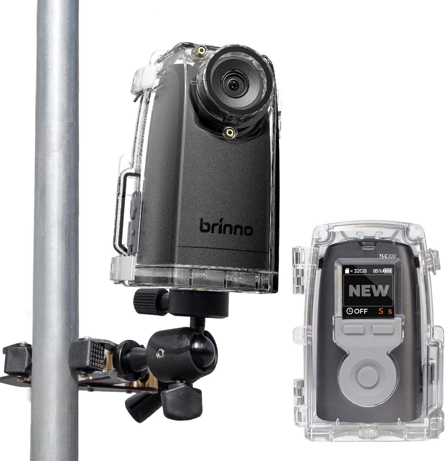 Brinno Time Lapse Camera BCC300-C Bundle, Outdoor Construction Jobsite Plant Weather - HDR FHD1080P Timelapse Camera LCD Screen - Extended Battery Life IPX4 Water-Resistant Housing and Clamp - Image 1