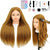 Mannequin Head with 70% Human Hair, 26" Light Brown Real Human Hair Training Head, Manikin Cosmetology Head with Clamp Holder & Tools, Practice Doll Head for Hair Styling, Braiding, Curling, Cutting - Image 1