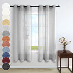 Ptialk Terracotta Colored Curtains for Living Room 102 Inches Long 2 Panels Set Semi Sheer Boho Window Curtains for Patio Sliding Door Floor Length 52x102 Double Panels Brown Red Rust Bohemian Decor - Image 12