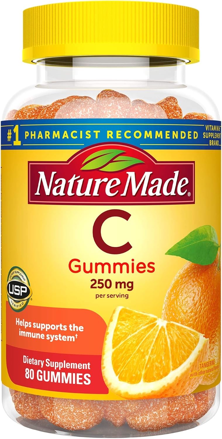 Nature Made Vitamin C Gummies 250mg per Serving, 80 Count | Adult Vitamin C Immune Support Gummies for Daily Immune Support and Antioxidant Support, Tangerine Flavor, 40 Day Supply - Image 11