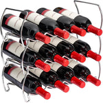 Sorbus silver wine rack packaging and overall dimensions