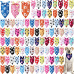 Abbylike 100 Pcs Paw Print Dog Bandanas Bulk Cute Footprint Bandanas for Dogs Triangle Kerchief Bib Scarf for Pets National Dog Day Party Costume Photo Props Accessories Pet Shops (25.6 x 17.7 x 17.7) - Image 14