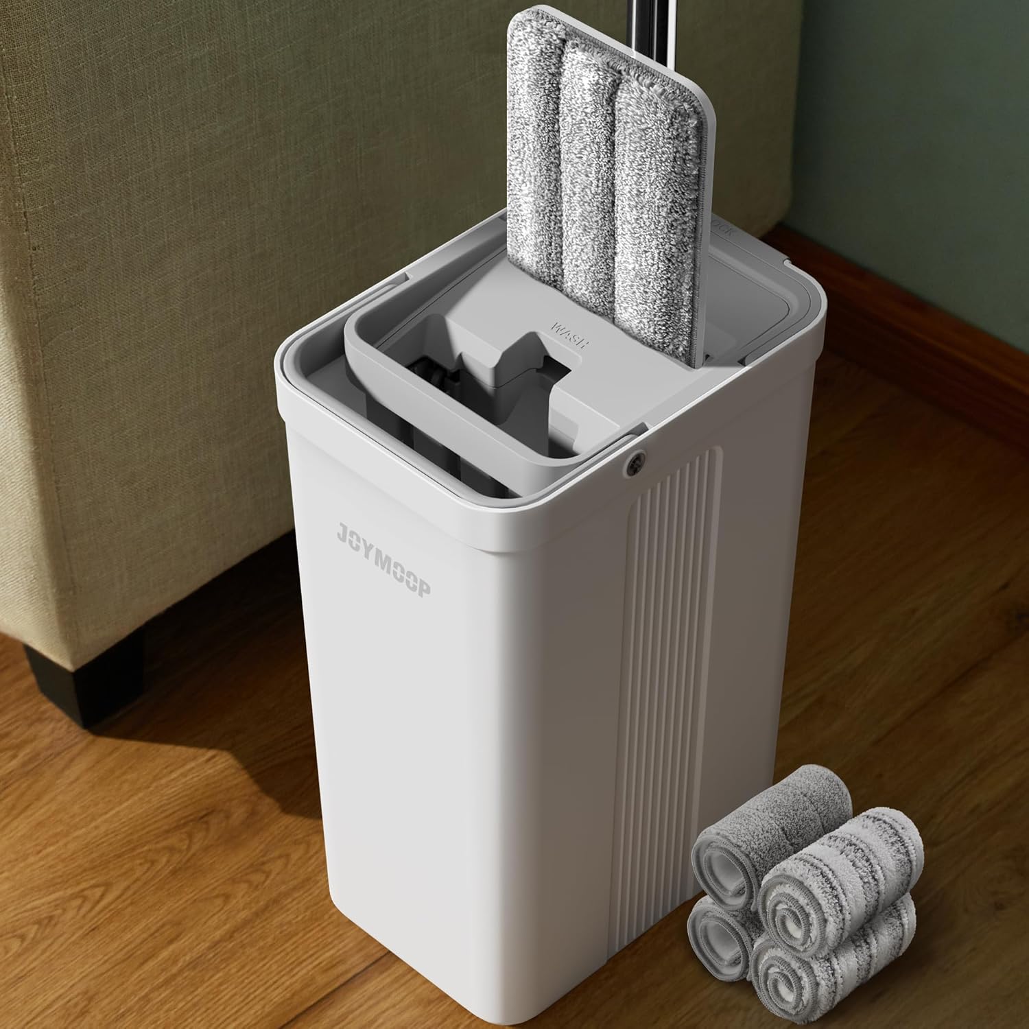 JOYMOOP mop and bucket set front view for home floor cleaning