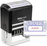 MaxMark large self-inking rubber date office stamp front view
