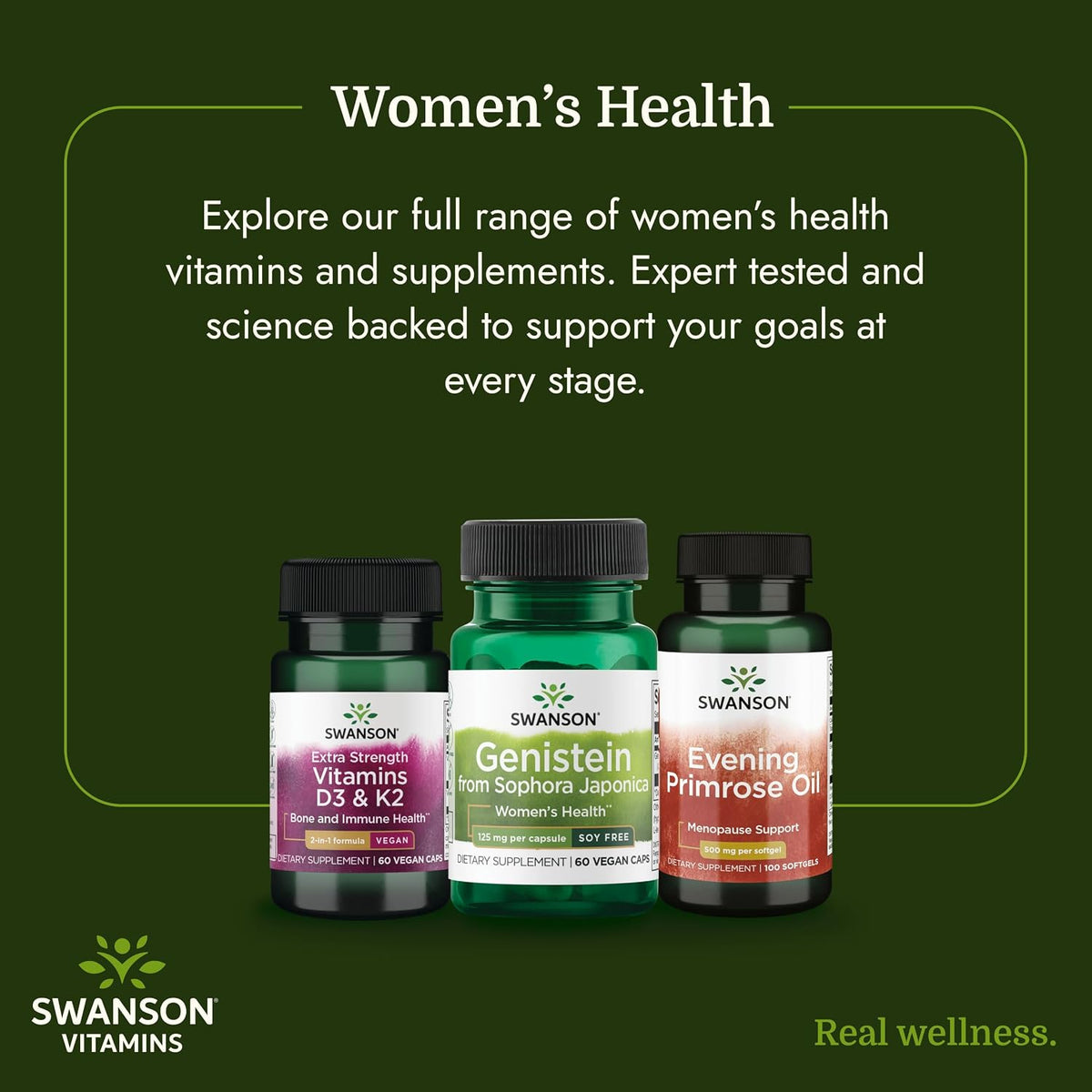 Swanson Soy-Free Genistein Supplement, 125 mg, 60 Vegan Capsules - Image 6